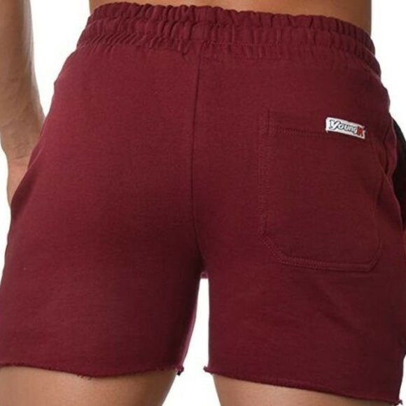 Men's Bodybuilding French Terry Cut-Off Shorts - Picture 2 of 8